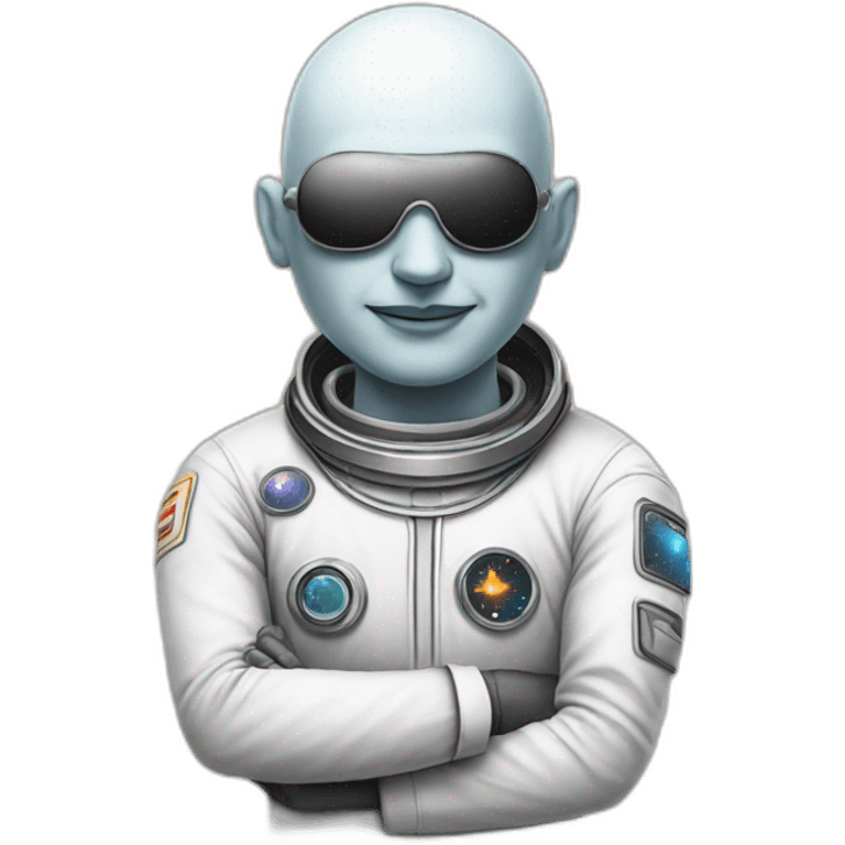 Bald-doctor-spaceman tattoo emoji