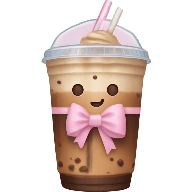 Make me an iced coffee with a light pastel colored pink bow on the straw!  emoji