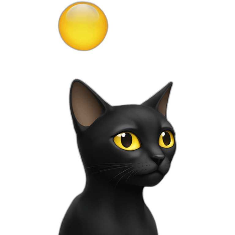 Chat noir sur chat blanc emoji