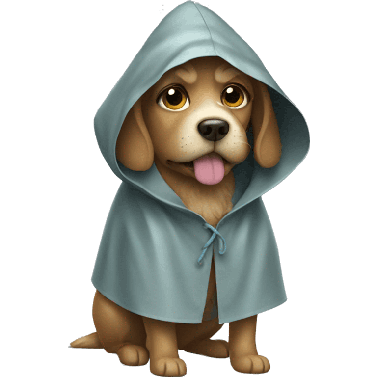 Dog in raincoat emoji