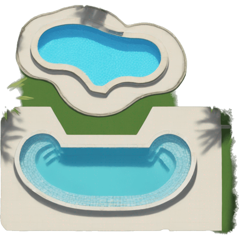 Luxury pool with unique shape emoji