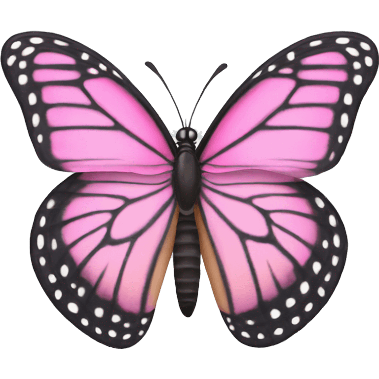 A pink monarch butterfly  emoji