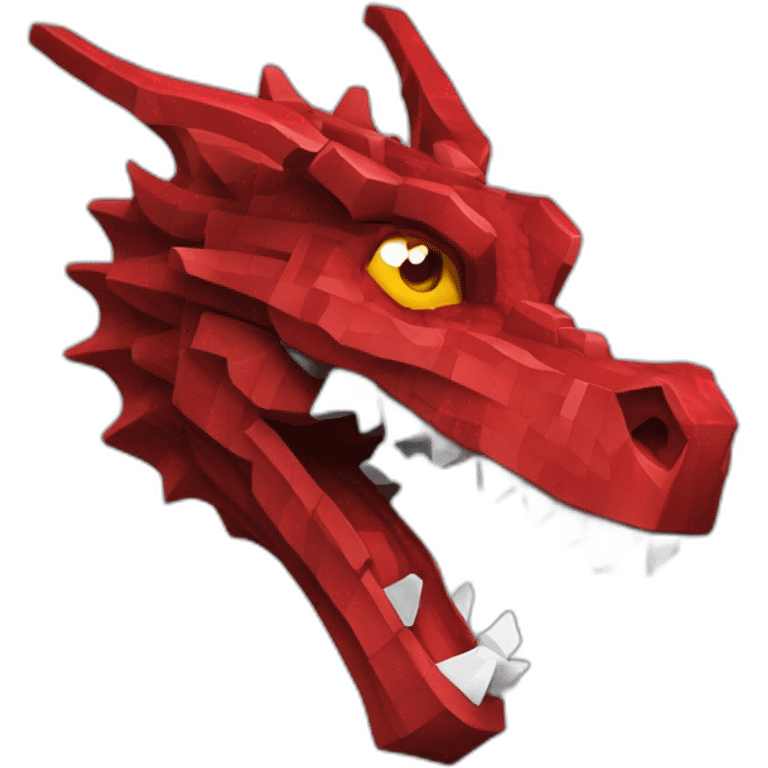 head cranial Red dragon Minecraft delegate emoji