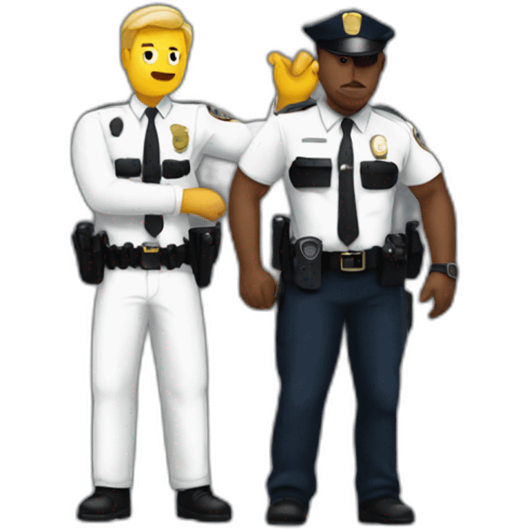 Black men getting arrested by white cop emoji