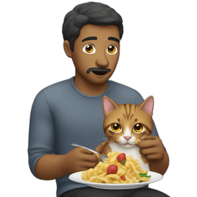 man eating cat emoji