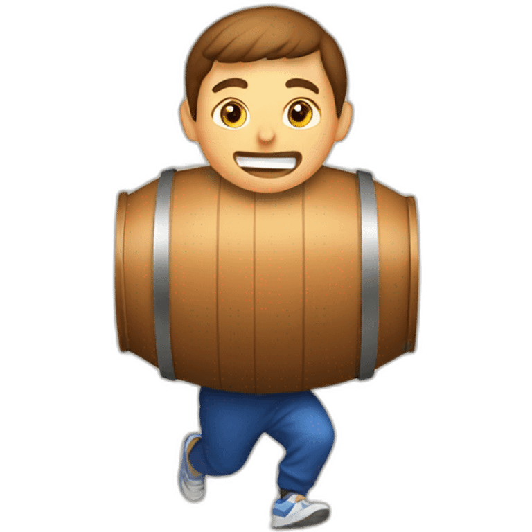 jogger in a barrel emoji