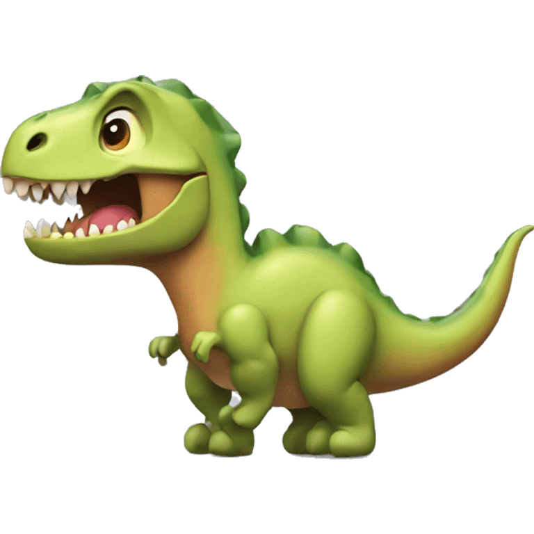 Dinosaur with AirPods emoji