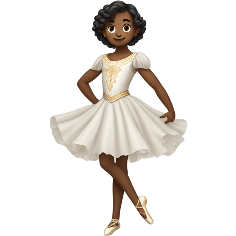 Boy in ballet dress emoji