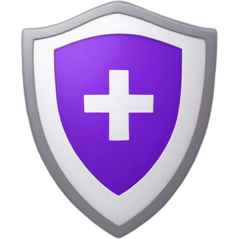 purple shield with a white plus symbol  emoji