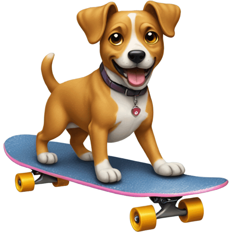 Dog riding skateboard emoji