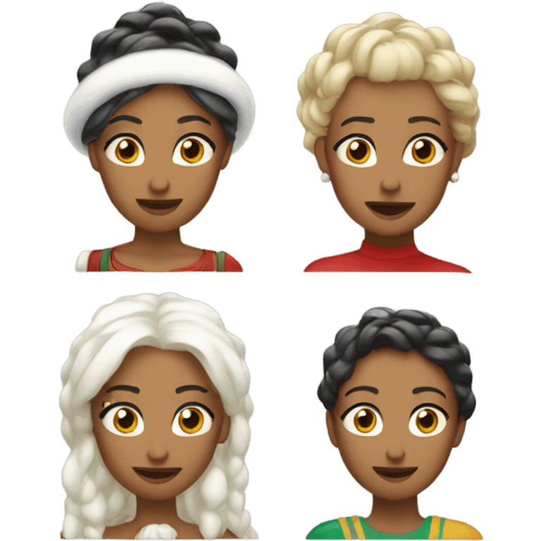 4 upset queens, merry Christmas emoji