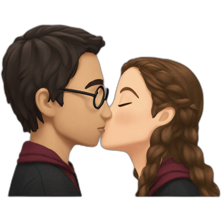 harry potter kissing hemione granger emoji