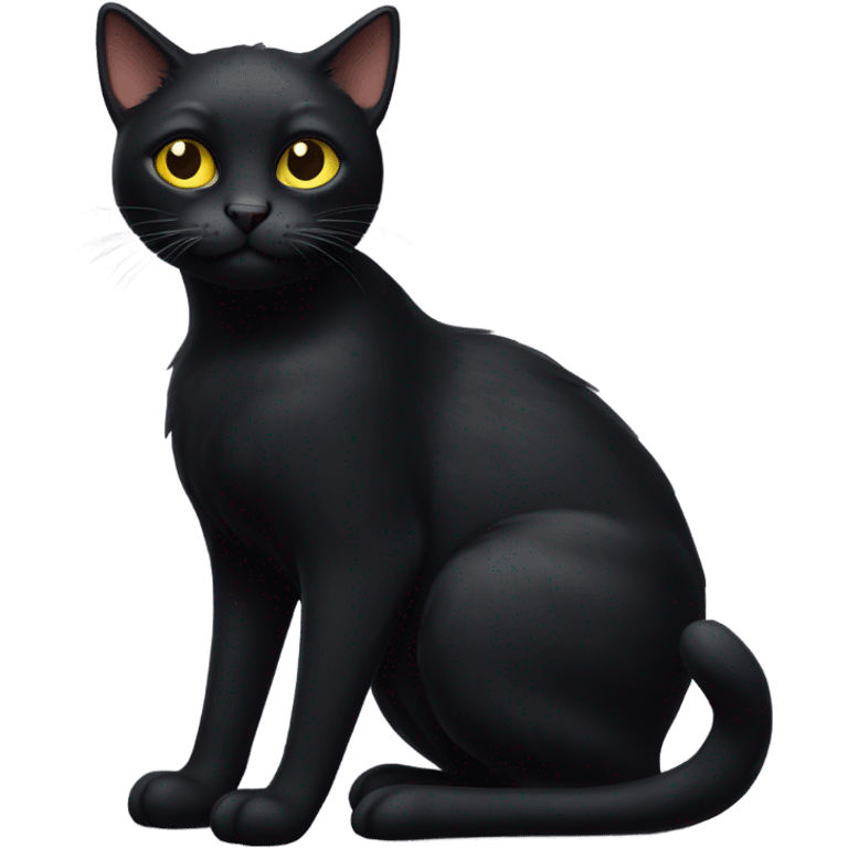 Mutated black cat emoji