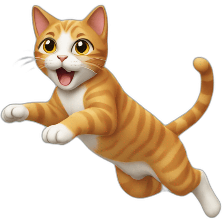 Cat jumping emoji