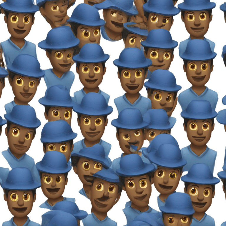 black man wearing a blue hat emoji