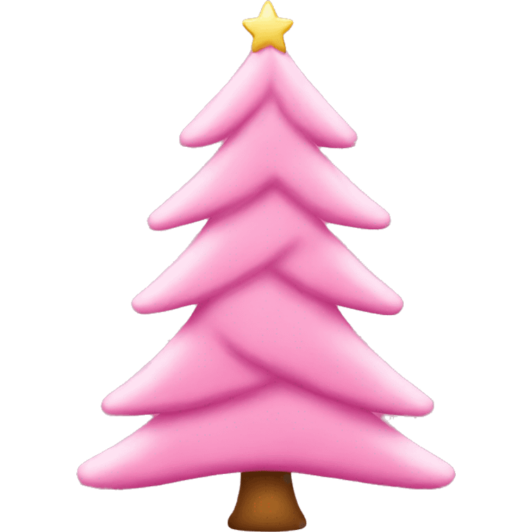 Pink cute Christmas tree emoji