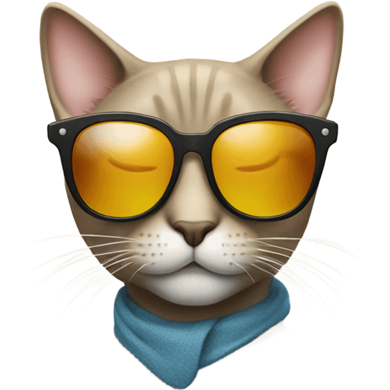 Cat with sunglasses emoji