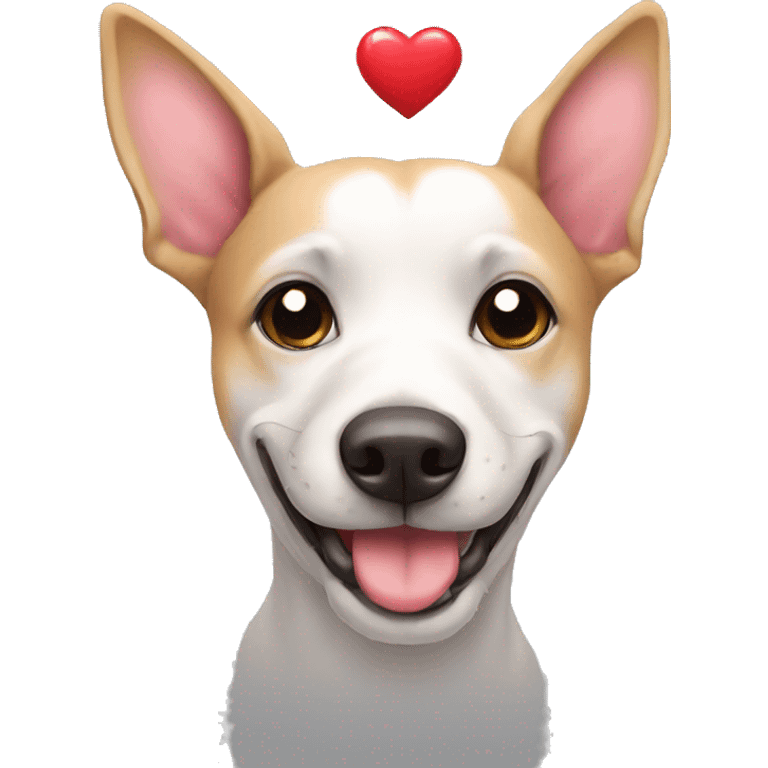 Dog with a heart emoji