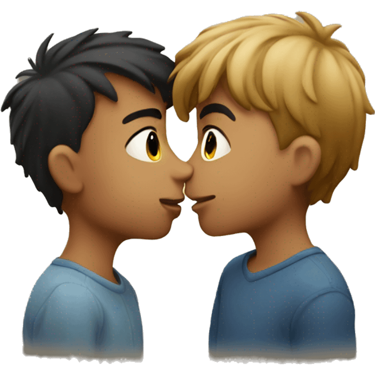 boys kissing emoji