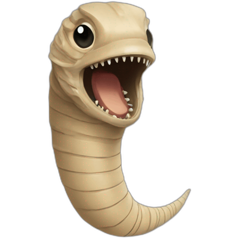 sandworm from dune no eyes circular mouth emoji