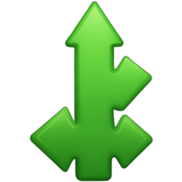 green upwards arrow emoji