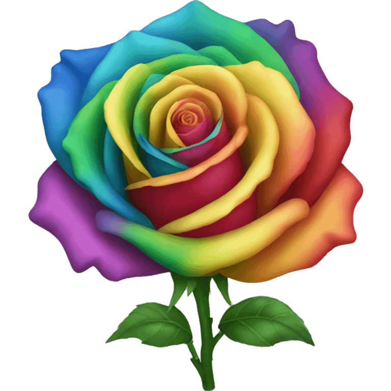 rainbow rose  emoji