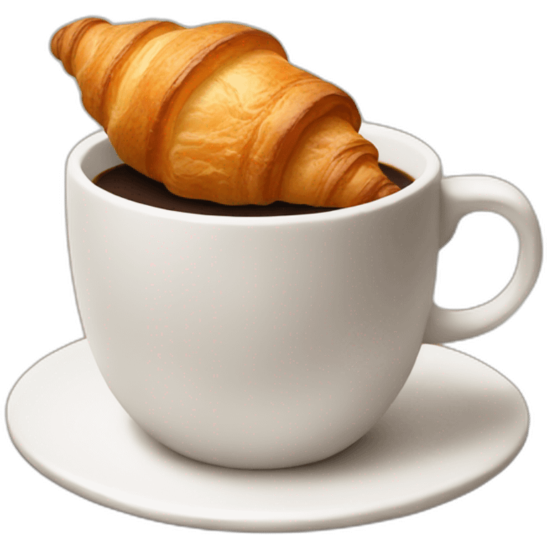 croissant and coffee emoji