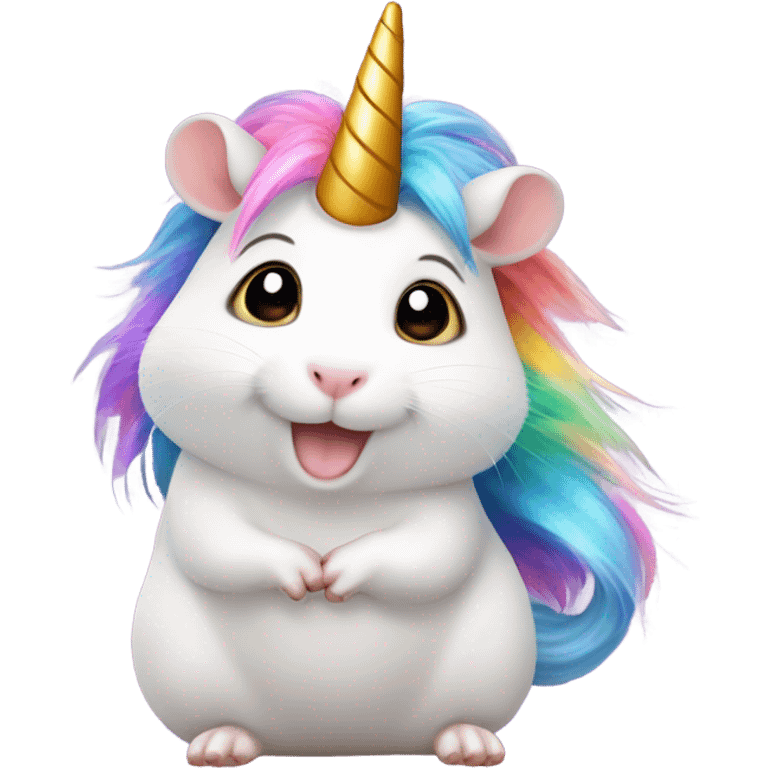 hamster riding a unicorn emoji