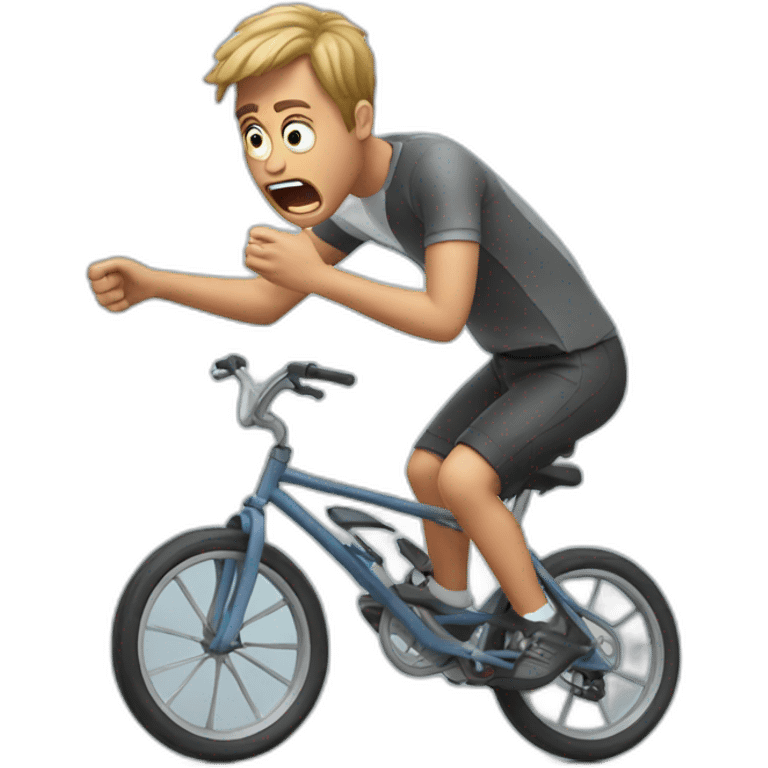 shocked man falling off his bike emoji