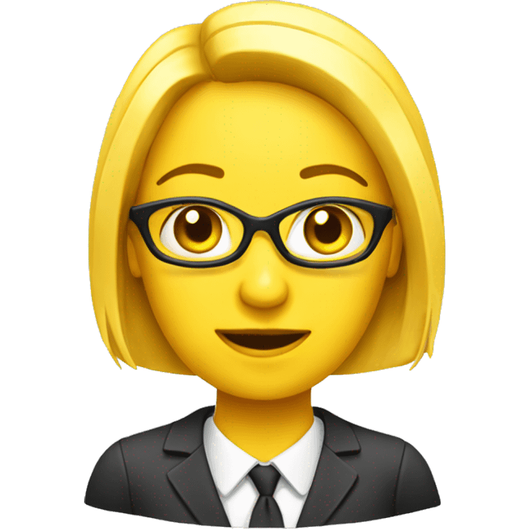 yellow female that looks like a banker with euros emoji