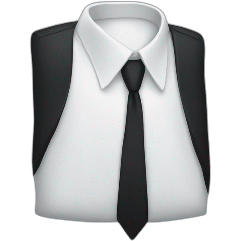 White shirt with a black tie emoji