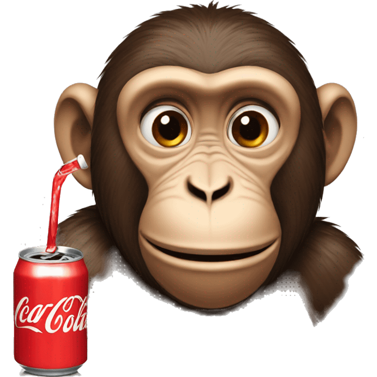 Monkey drinking coke emoji