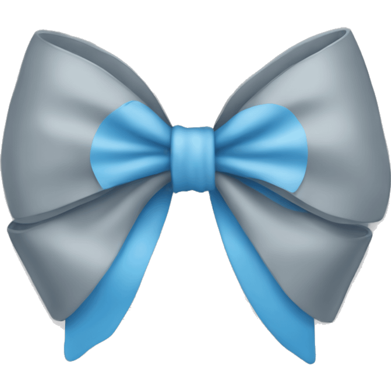 Bow-grey-blue-coloured emoji