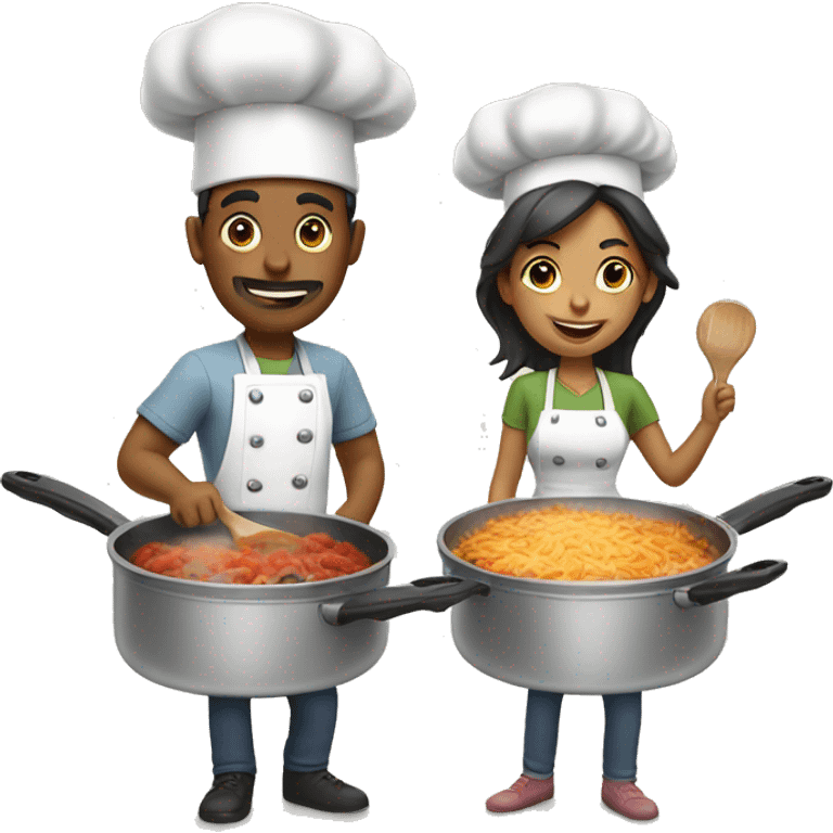 COUPLE COOKING FOO emoji