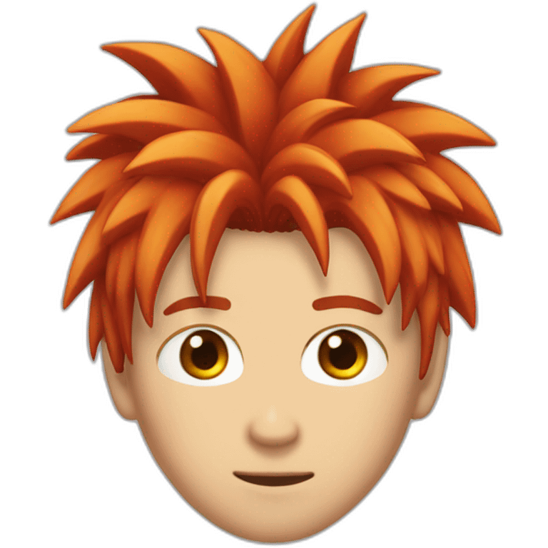 japanese-red-spiked-haired-guy, scar-in-his-eye emoji