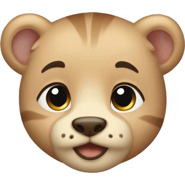 Blushing cub emoji