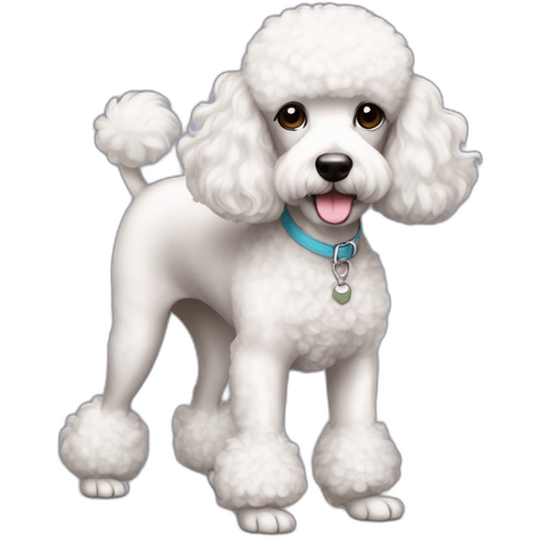 Dog Standart Poodle full body emoji