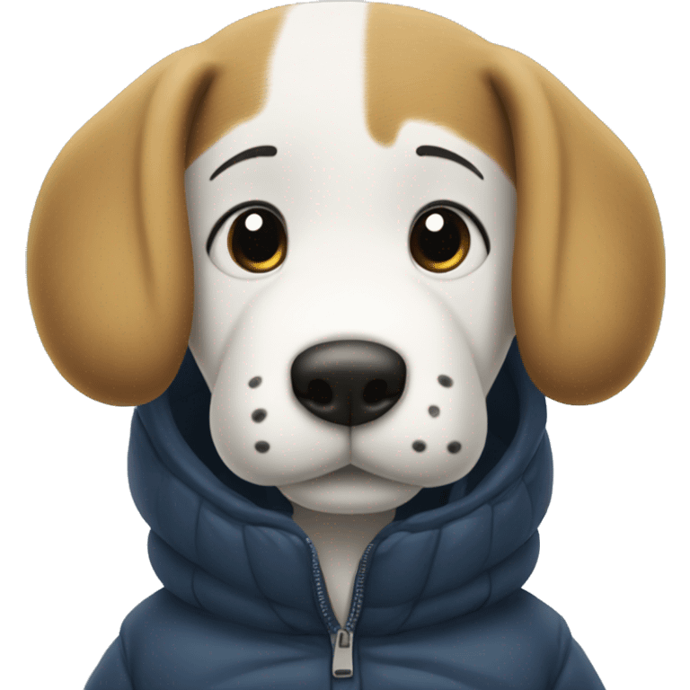 Snoopy in puffer coat emoji