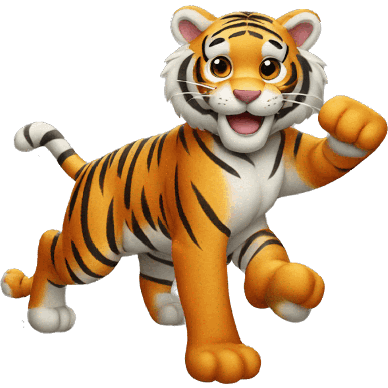 Tiger waving emoji