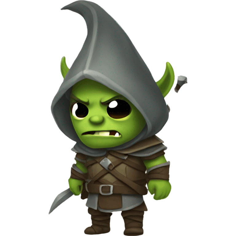 hooded orc armored with bow emoji