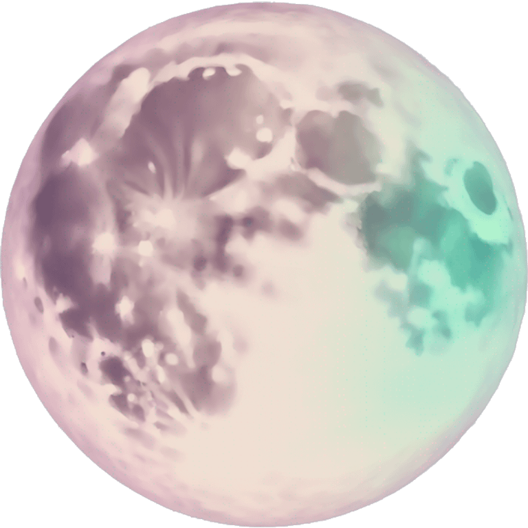 Pastel color moon emoji