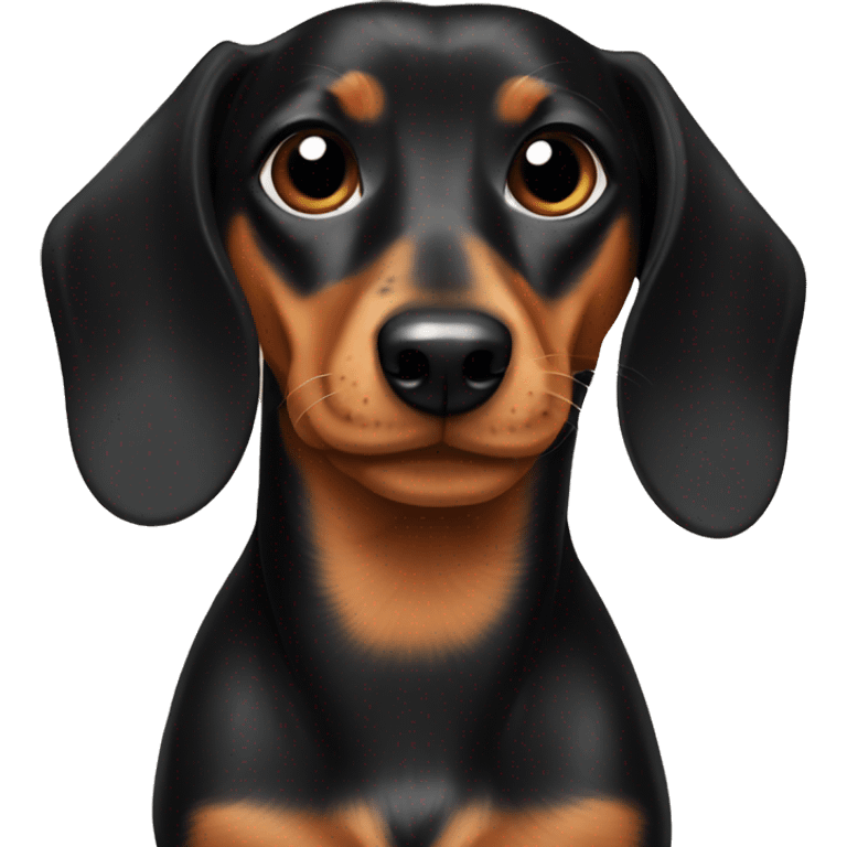 black and tan female dachshund emoji