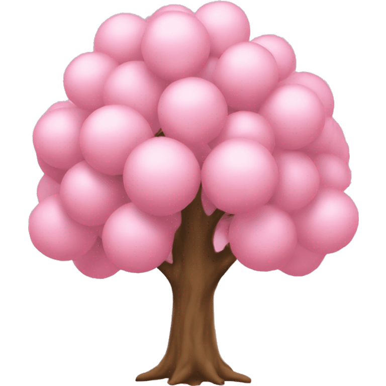 Tree with light pink ornaments  emoji