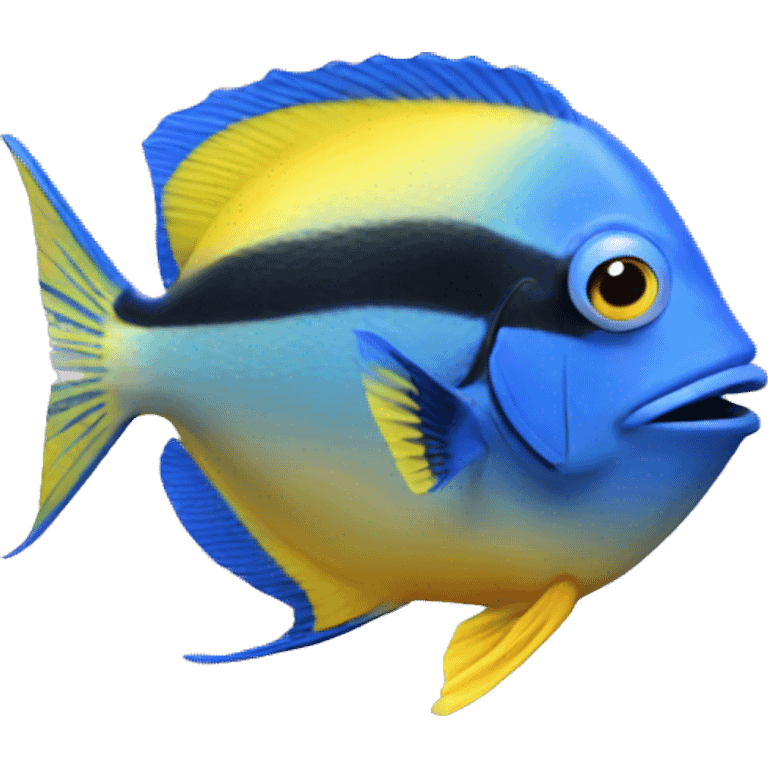 Blue tang fish Smoking a cigarette emoji