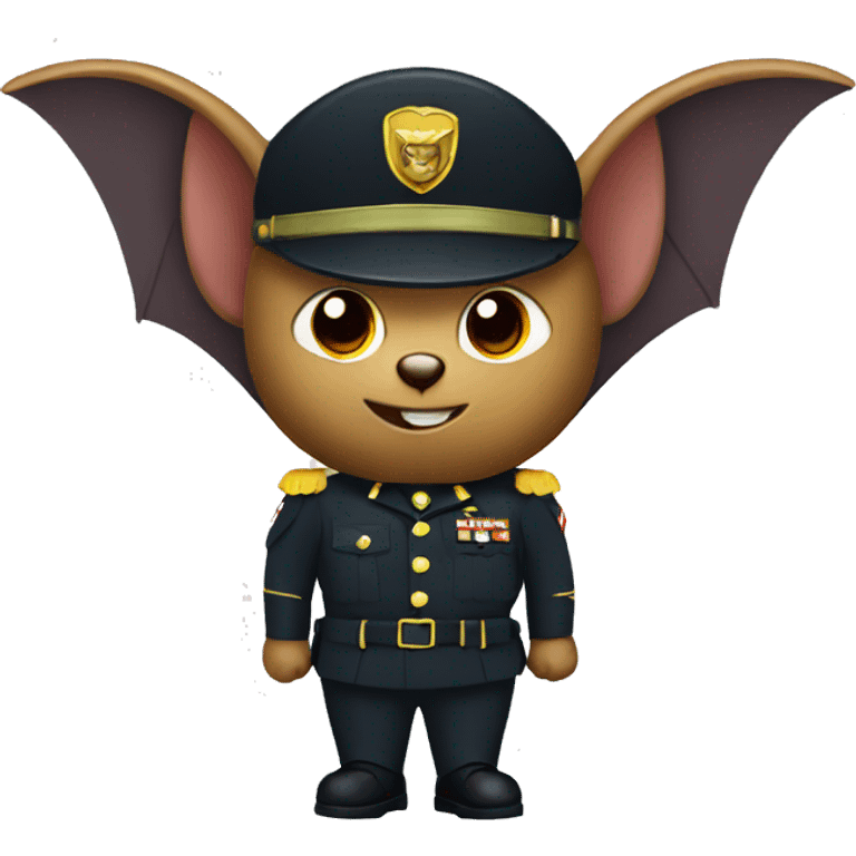 bat in army uniform emoji