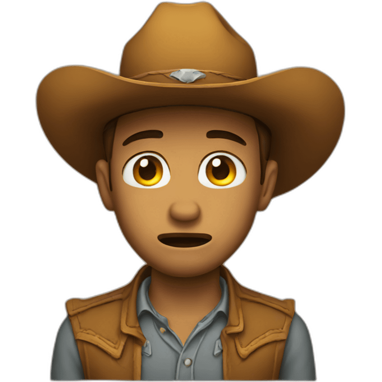 crying cowboy emoji