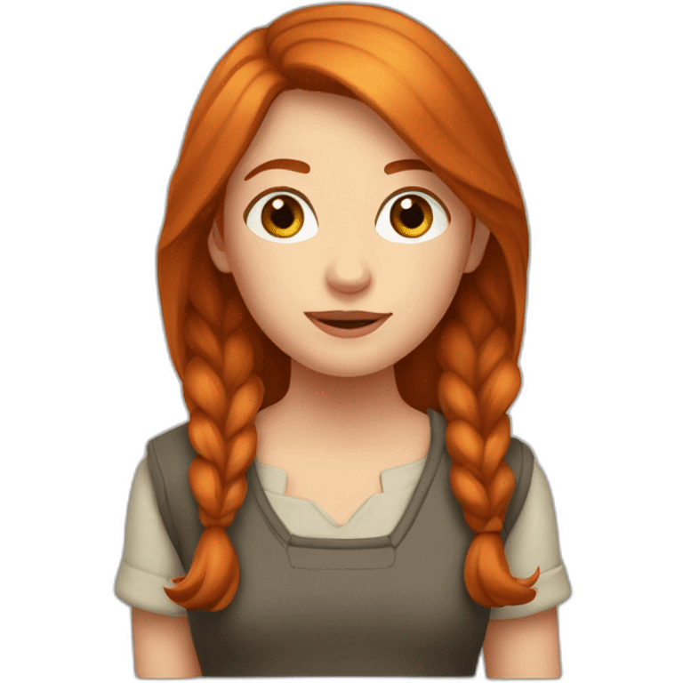 Fille rousse emoji