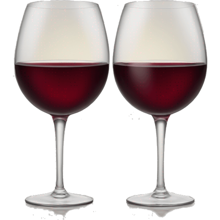 Two red wine glasses cheersing  emoji