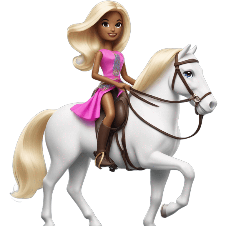 Barbie doll riding a horse  emoji