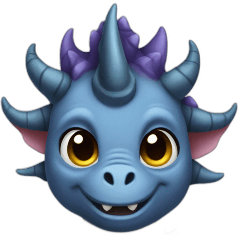 Triceratops with emo hair emoji